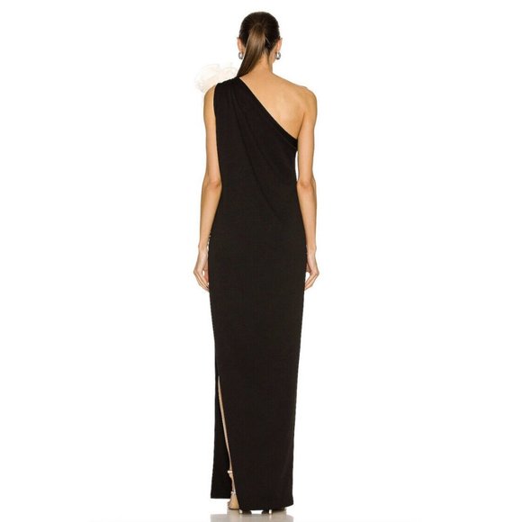 Daniele Carlotta One Shoulder Gown Black Floral - Picture 4 of 6